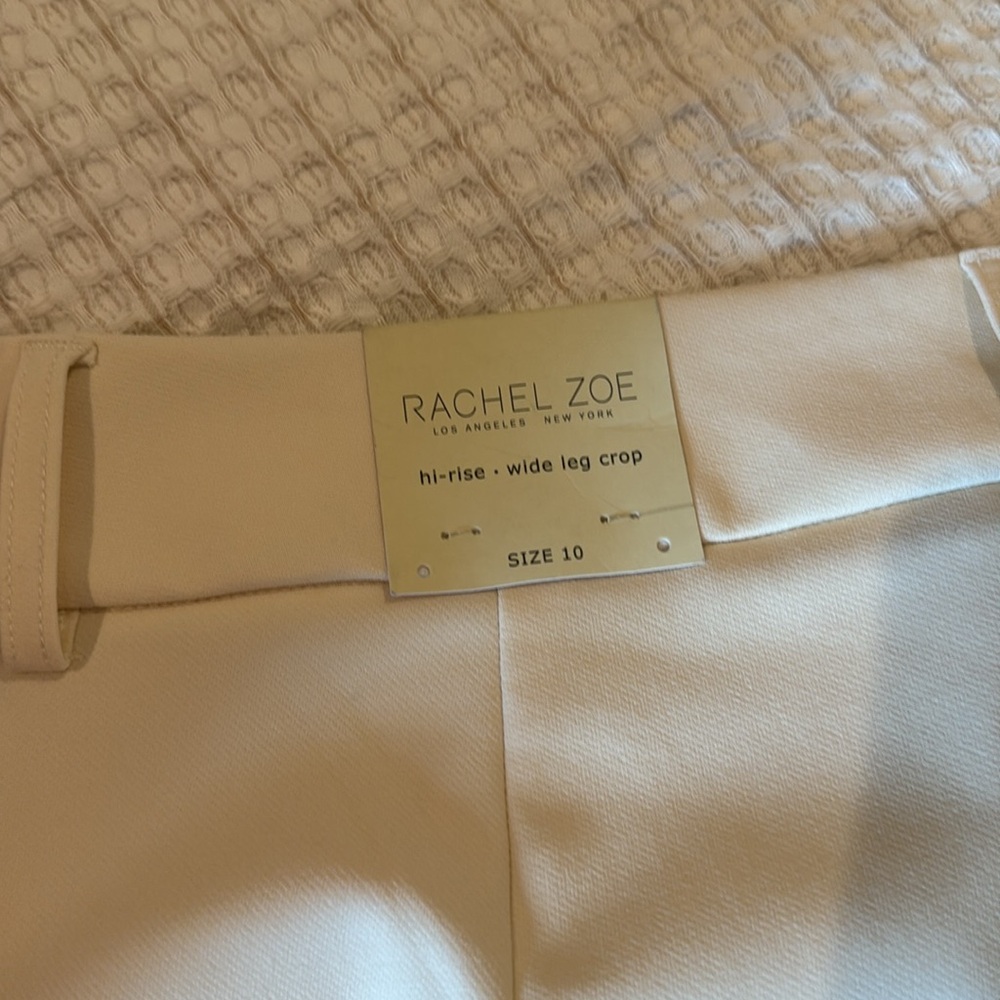 Cream High Rise Crop Pant - Picture 8 of 10